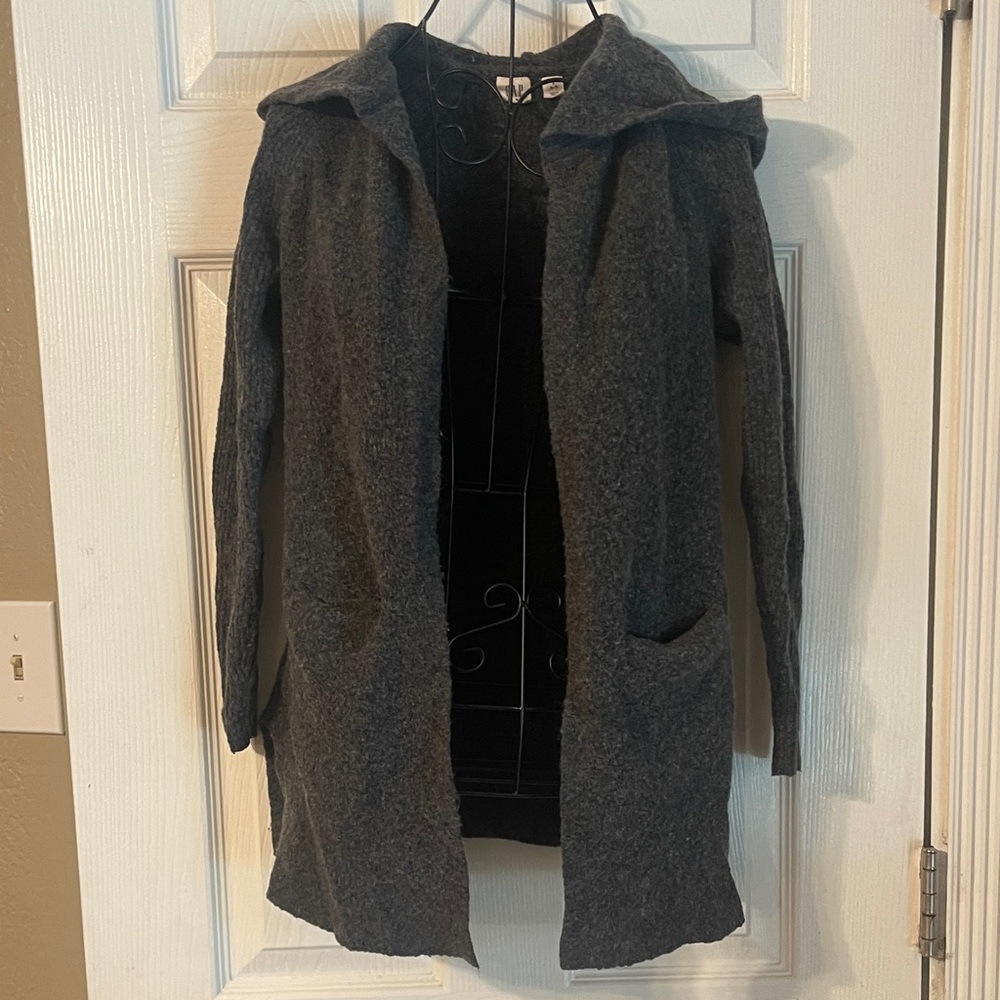 GAP Kids Little Girls Gray Hooded Sweater Size S (6-7)